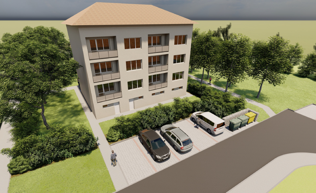 ARCHITEKTONICKÁ STUDIE ŘEŠENÍ OKOLÍ BYTOVÉHO DOMU Č. 568 VE ČTVRTI A. HÁBY